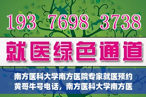南方医科大学南方医院专家就医预约黄哥牛号电话，南方医科大学南方医院专家预约挂号热线，黄哥牛号预约电话详解