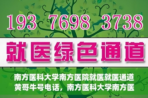 南方医科大学南方医院就医就医通道黄哥牛号电话，南方医科大学南方医院就医通道详解，黄哥牛号电话一键通预约就医服务