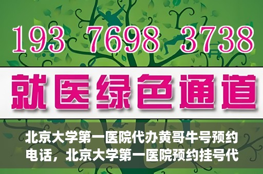 北京大学第一医院代办黄哥牛号预约电话，北京大学第一医院预约挂号代办电话黄哥牛号预约服务详解
