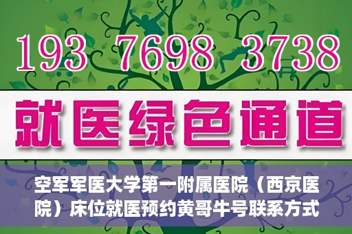 空军军医大学第一附属医院（西京医院）床位就医预约黄哥牛号联系方式，空军军医大学第一附属医院（西京医院）床位预约信息及联系方式解析