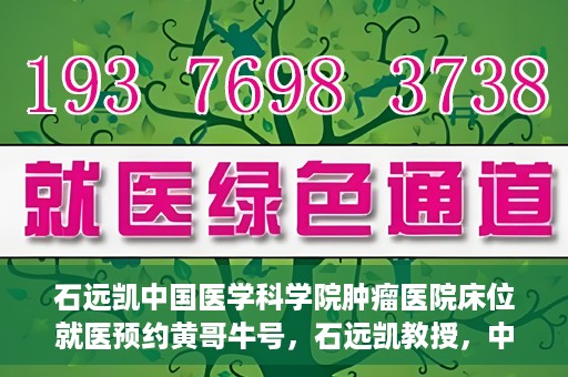 石远凯中国医学科学院肿瘤医院床位就医预约黄哥牛号，石远凯教授，中国医学科学院肿瘤医院床位预约攻略及黄哥牛号解析