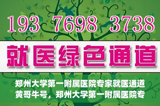 郑州大学第一附属医院专家就医通道黄哥牛号，郑州大学第一附属医院专家就医通道，黄哥牛号引领就医新风尚