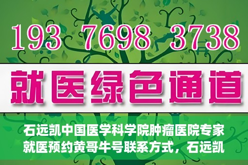 石远凯中国医学科学院肿瘤医院专家就医预约黄哥牛号联系方式，石远凯教授，中国医学科学院肿瘤医院专家预约挂号攻略及联系方式揭秘