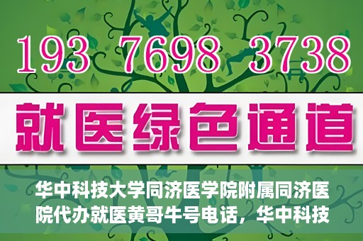 华中科技大学同济医学院附属同济医院代办就医黄哥牛号电话，华中科技大学同济医院黄哥就医咨询热线