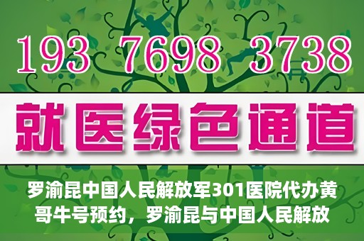 罗渝昆中国人民解放军301医院代办黄哥牛号预约，罗渝昆与中国人民解放军301医院预约挂号背后的故事，黄哥牛号预约代办揭秘