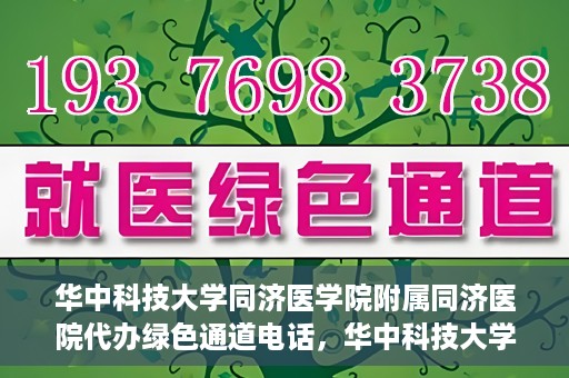华中科技大学同济医学院附属同济医院代办绿色通道电话，华中科技大学同济医院绿色通道电话代办服务，便捷就医新通道解读