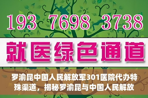 罗渝昆中国人民解放军301医院代办特殊渠道，揭秘罗渝昆与中国人民解放军301医院特殊渠道代办内幕