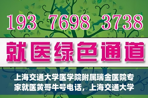 上海交通大学医学院附属瑞金医院专家就医黄哥牛号电话，上海交通大学医学院附属瑞金医院专家就医黄哥牛号电话详解，权威医疗资源的便捷通道