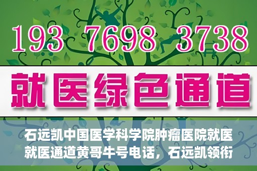 石远凯中国医学科学院肿瘤医院就医就医通道黄哥牛号电话，石远凯领衔的中国医学科学院肿瘤医院就医绿色通道及黄哥牛号电话详解