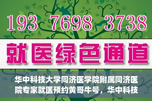 华中科技大学同济医学院附属同济医院专家就医预约黄哥牛号，华中科技大学同济医院专家黄哥牛号预约就医指南