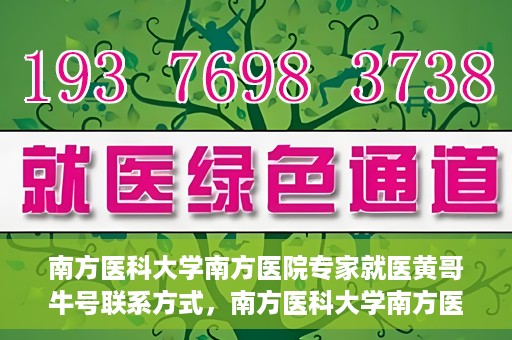 南方医科大学南方医院专家就医黄哥牛号联系方式，南方医科大学南方医院专家黄哥联系方式及就医指南