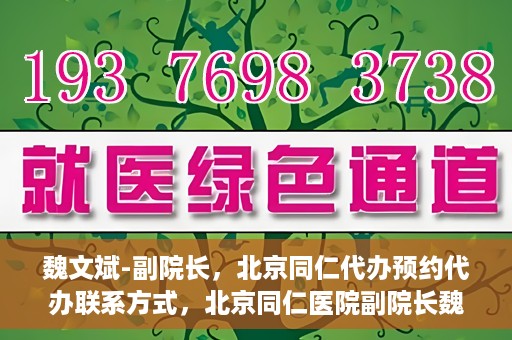 魏文斌-副院长，北京同仁代办预约代办联系方式，北京同仁医院副院长魏文斌，预约代办联系方式全解析