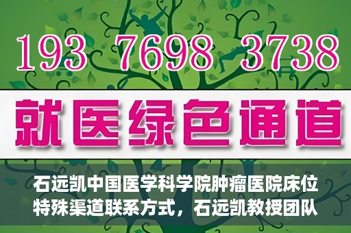石远凯中国医学科学院肿瘤医院床位特殊渠道联系方式，石远凯教授团队中国医学科学院肿瘤医院床位预约渠道揭秘