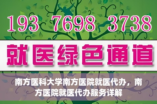 南方医科大学南方医院就医代办，南方医院就医代办服务详解