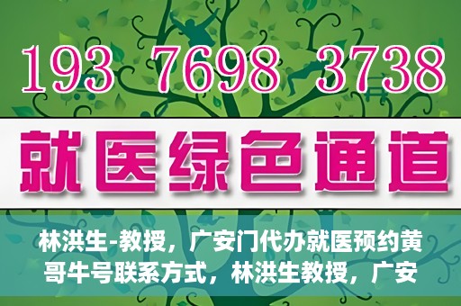 林洪生-教授，广安门代办就医预约黄哥牛号联系方式，林洪生教授，广安门就医预约背后的故事，黄哥牛号联系方式揭秘