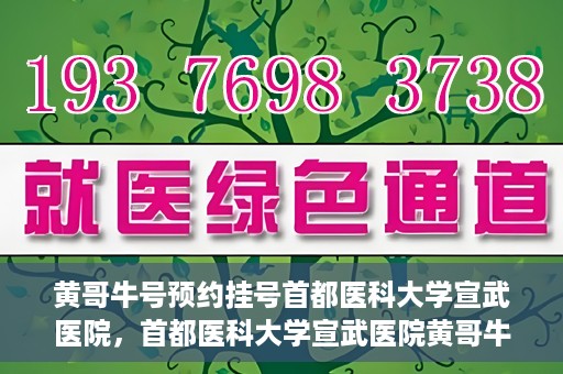 黄哥牛号预约挂号首都医科大学宣武医院，首都医科大学宣武医院黄哥牛号预约挂号指南