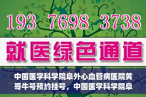 中国医学科学院阜外心血管病医院黄哥牛号预约挂号，中国医学科学院阜外心血管病医院黄哥牛号预约挂号指南，轻松挂号，健康无忧！