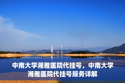 中南大学湘雅医院代挂号，中南大学湘雅医院代挂号服务详解