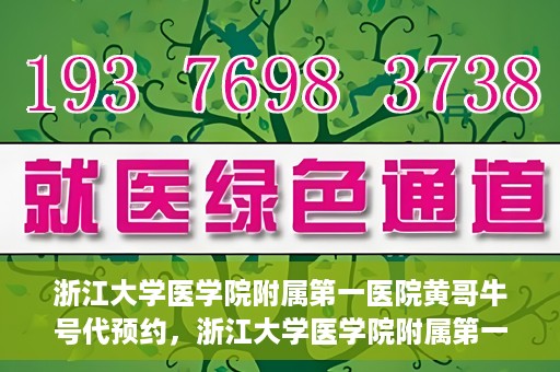 浙江大学医学院附属第一医院黄哥牛号代预约，浙江大学医学院附属第一医院黄哥牛号预约攻略揭秘