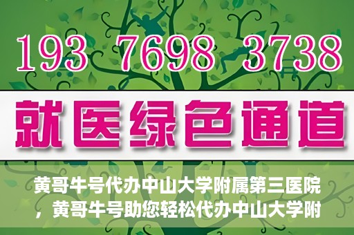黄哥牛号代办中山大学附属第三医院，黄哥牛号助您轻松代办中山大学附属第三医院事务