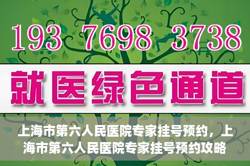 上海市第六人民医院专家挂号预约，上海市第六人民医院专家挂号预约攻略，一站式解决您的就医需求