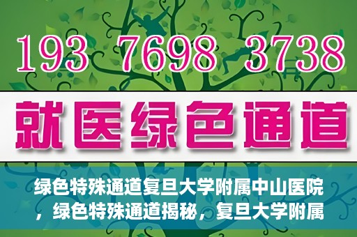 绿色特殊通道复旦大学附属中山医院，绿色特殊通道揭秘，复旦大学附属中山医院的医疗探索之旅