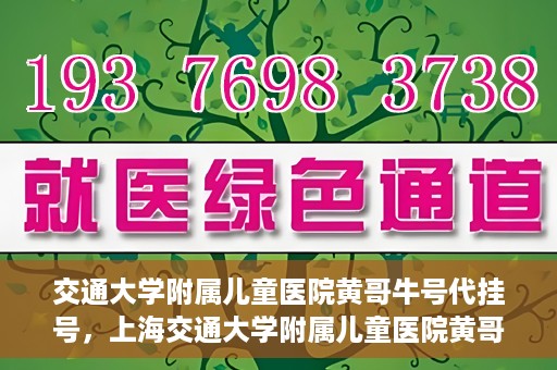 交通大学附属儿童医院黄哥牛号代挂号，上海交通大学附属儿童医院黄哥牛号代挂号攻略