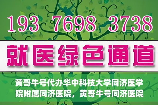 黄哥牛号代办华中科技大学同济医学院附属同济医院，黄哥牛号同济医院代办服务，专业助力就医无忧！