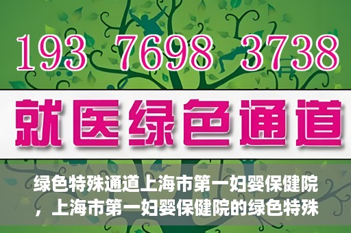 绿色特殊通道上海市第一妇婴保健院，上海市第一妇婴保健院的绿色特殊通道，守护母婴健康的坚实屏障