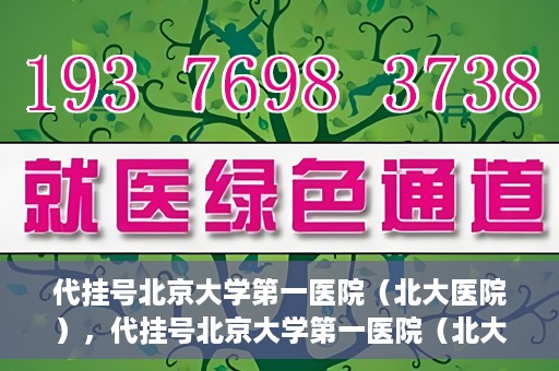 代挂号北京大学第一医院（北大医院），代挂号北京大学第一医院（北大医院），就医新体验与医疗资源的深度解读