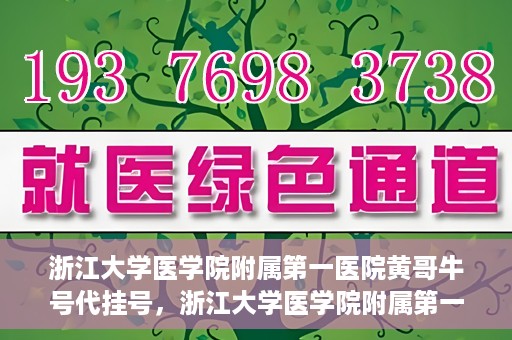 浙江大学医学院附属第一医院黄哥牛号代挂号，浙江大学医学院附属第一医院黄哥牛号代挂号服务解析