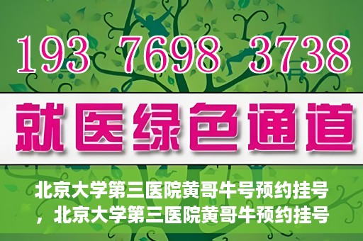 北京大学第三医院黄哥牛号预约挂号，北京大学第三医院黄哥牛预约挂号攻略，轻松预约专家号