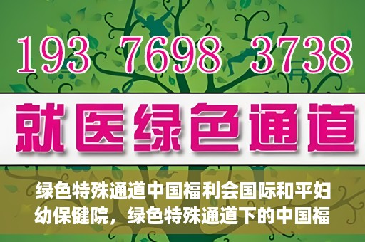 绿色特殊通道中国福利会国际和平妇幼保健院，绿色特殊通道下的中国福利会国际和平妇幼保健院，守护母婴健康的温馨港湾