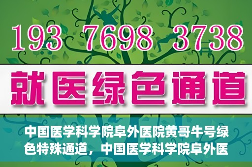中国医学科学院阜外医院黄哥牛号绿色特殊通道，中国医学科学院阜外医院黄哥牛号，绿色特殊通道的医学力量探索