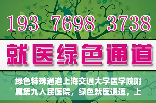绿色特殊通道上海交通大学医学院附属第九人民医院，绿色就医通道，上海交通大学医学院附属第九人民医院的探索与实践