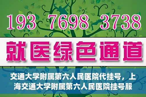 交通大学附属第六人民医院代挂号，上海交通大学附属第六人民医院挂号服务详解