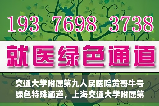 交通大学附属第九人民医院黄哥牛号绿色特殊通道，上海交通大学附属第九人民医院黄哥牛号，绿色特殊通道开启健康之门