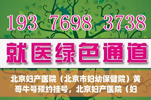 北京妇产医院（北京市妇幼保健院）黄哥牛号预约挂号，北京妇产医院（妇幼保健院）黄哥牛号预约挂号攻略，轻松挂号，就医无忧！