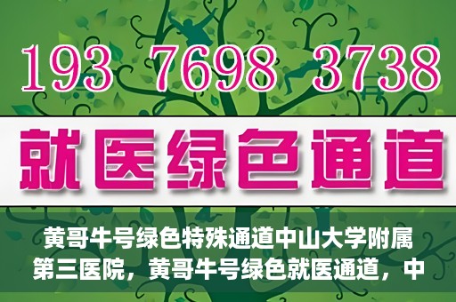 黄哥牛号绿色特殊通道中山大学附属第三医院，黄哥牛号绿色就医通道，中山大学附属第三医院特色服务解析