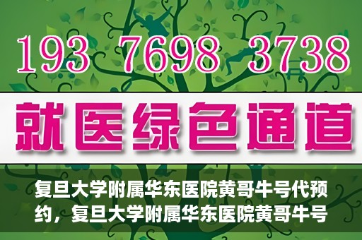 复旦大学附属华东医院黄哥牛号代预约，复旦大学附属华东医院黄哥牛号预约服务解析
