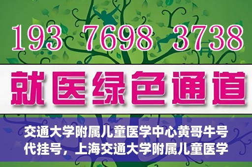 交通大学附属儿童医学中心黄哥牛号代挂号，上海交通大学附属儿童医学中心黄哥牛号代挂号解析与攻略
