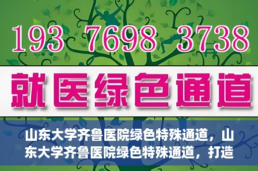 山东大学齐鲁医院绿色特殊通道，山东大学齐鲁医院绿色特殊通道，打造健康新通道，引领医疗新时代