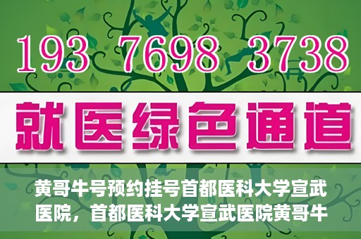 黄哥牛号预约挂号首都医科大学宣武医院，首都医科大学宣武医院黄哥牛号预约挂号指南