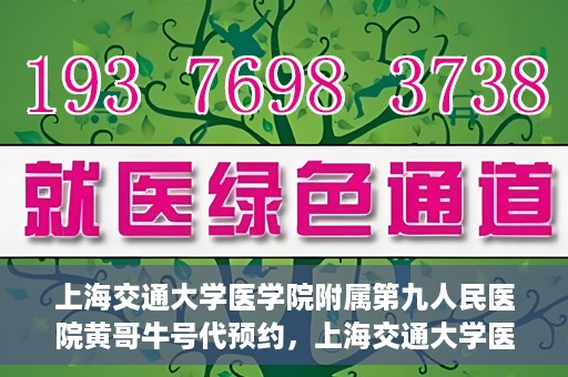 上海交通大学医学院附属第九人民医院黄哥牛号代预约，上海交通大学医学院附属第九人民医院黄哥牛号预约攻略，轻松预约挂号体验