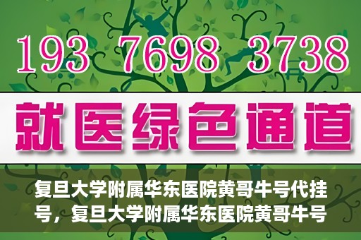 复旦大学附属华东医院黄哥牛号代挂号，复旦大学附属华东医院黄哥牛号代挂号解析与体验分享