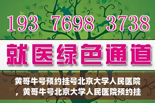 黄哥牛号预约挂号北京大学人民医院，黄哥牛号北京大学人民医院预约挂号攻略