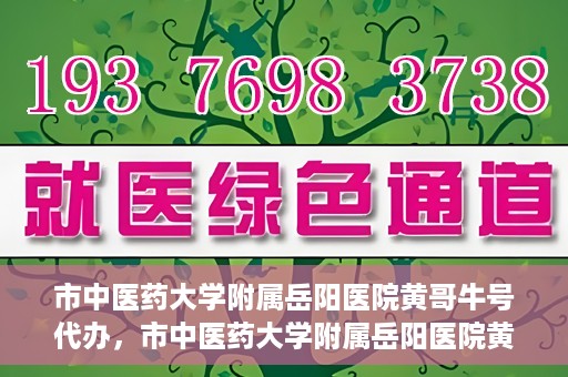 市中医药大学附属岳阳医院黄哥牛号代办，市中医药大学附属岳阳医院黄哥牛号代办，一站式医疗服务的信赖之选
