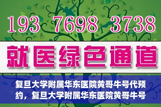 复旦大学附属华东医院黄哥牛号代预约，复旦大学附属华东医院黄哥牛号预约服务解析