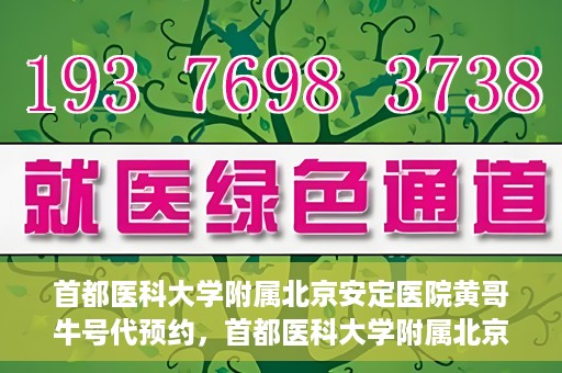 首都医科大学附属北京安定医院黄哥牛号代预约，首都医科大学附属北京安定医院黄哥牛号预约服务解析
