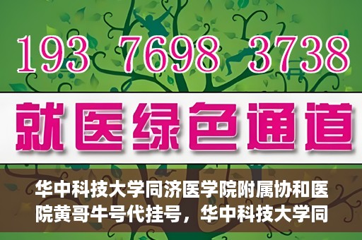 华中科技大学同济医学院附属协和医院黄哥牛号代挂号，华中科技大学同济医学院附属协和医院黄哥牛号代挂号服务详解